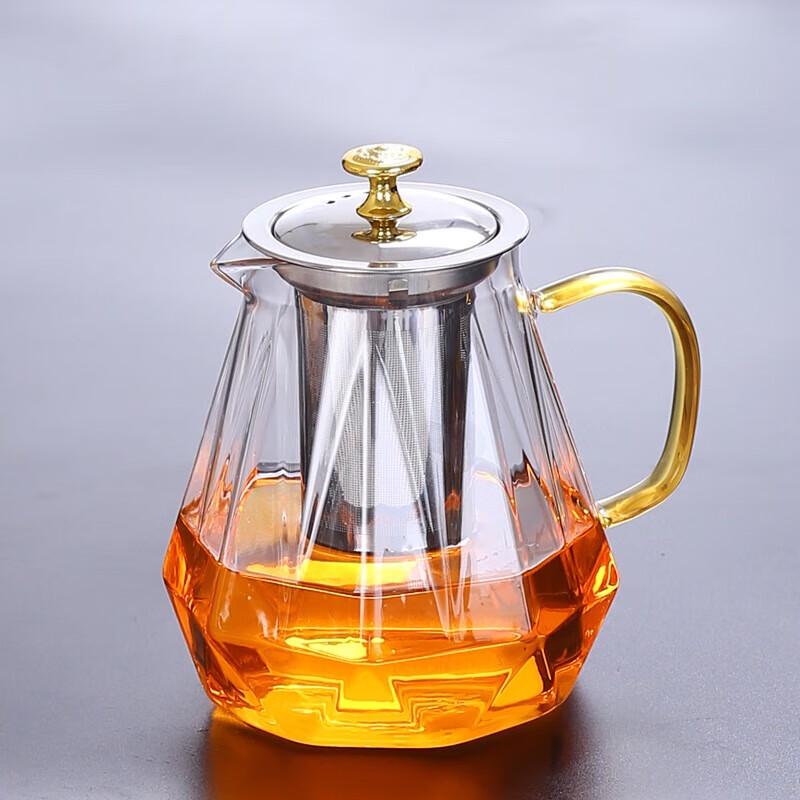Baiduoyang 1000ML Diamond Glass Kung Fu Teapot