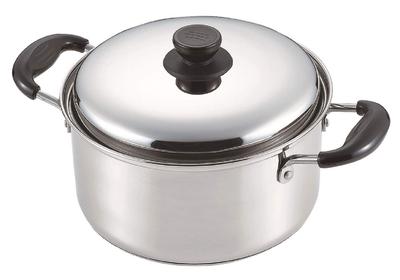 Pearl Metal Pot 20cm Bottom Gratia Two-handed 3-layer HB-5105