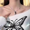 2025 High-End Gothic Punk Necklace: Y2K Dark Style Clavicle Chain for Women