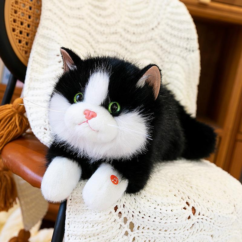 Cute Ragdoll Cat Plush Toy Children's Soothing Will Call Cat Doll Cute Pet Home Ornament Birthday Gift