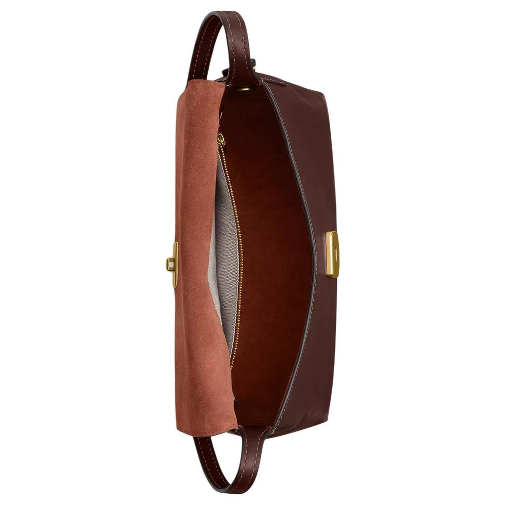 COACH Chelsea Natural Grain Cow Leather Shoulder Bag Large Women's Maple Brown CDS58-B4MPL