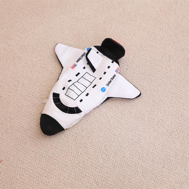 Jucărie de pluș cu pernă astronaută navă spațială - păpușă de dormit avion pentru băieți