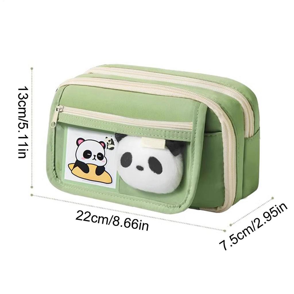 Aesthetic Pencil Case Panda Pencil Case Large Capacity Animal Pencil Case Cute Pencil Pouch Panda Stationery Case With Zipper