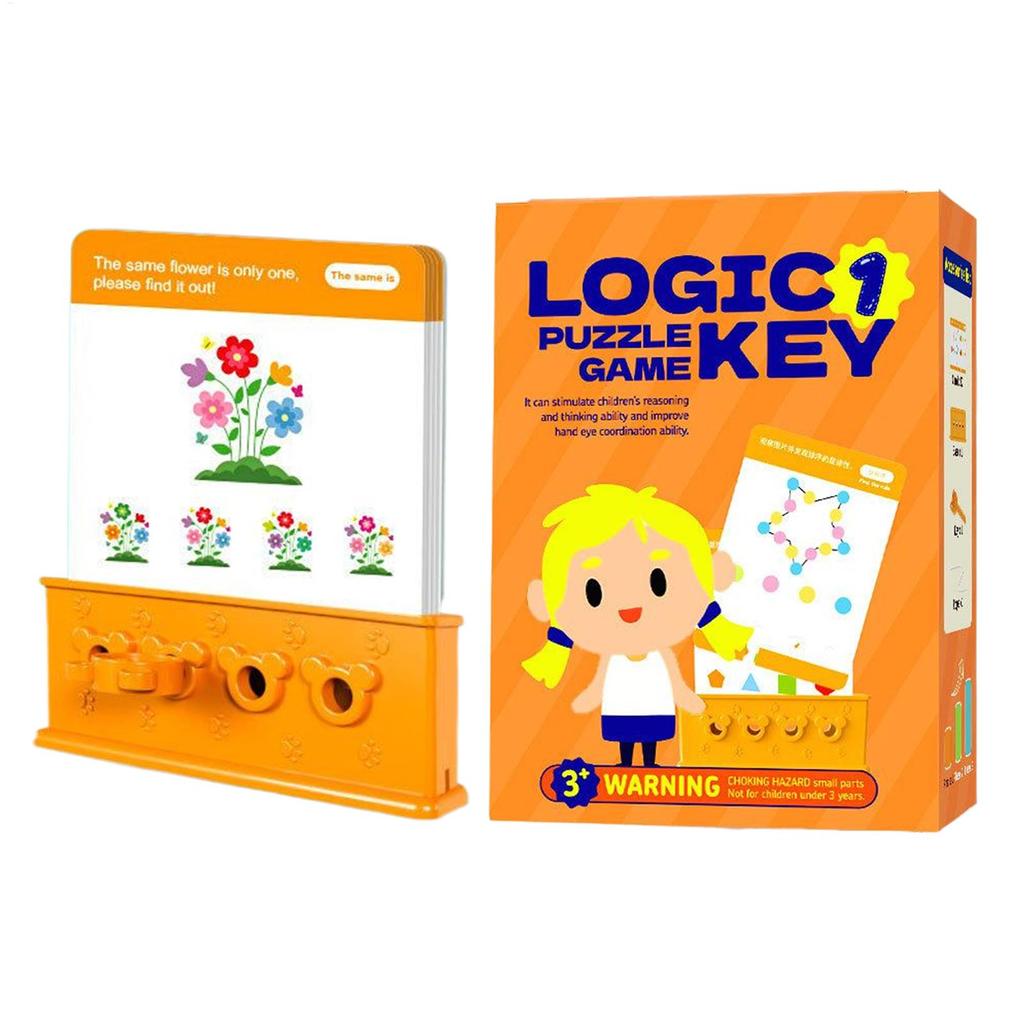 Educational STEM Learning Matching Game, Logic Key Puzzle Hands-On Toy for Critical Thinking, Ages 3-6 in Preschool Kids