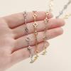 1Meter 5.5MM 14/18K Gold Plated Brass Rhombus Chain For Jewelry Making DIY Necklace Bracelets Chain Jewelry Making Supplies