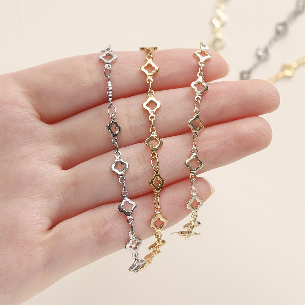 1Meter 5.5MM 14/18K Gold Plated Brass Rhombus Chain For Jewelry Making DIY Necklace Bracelets Chain Jewelry Making Supplies