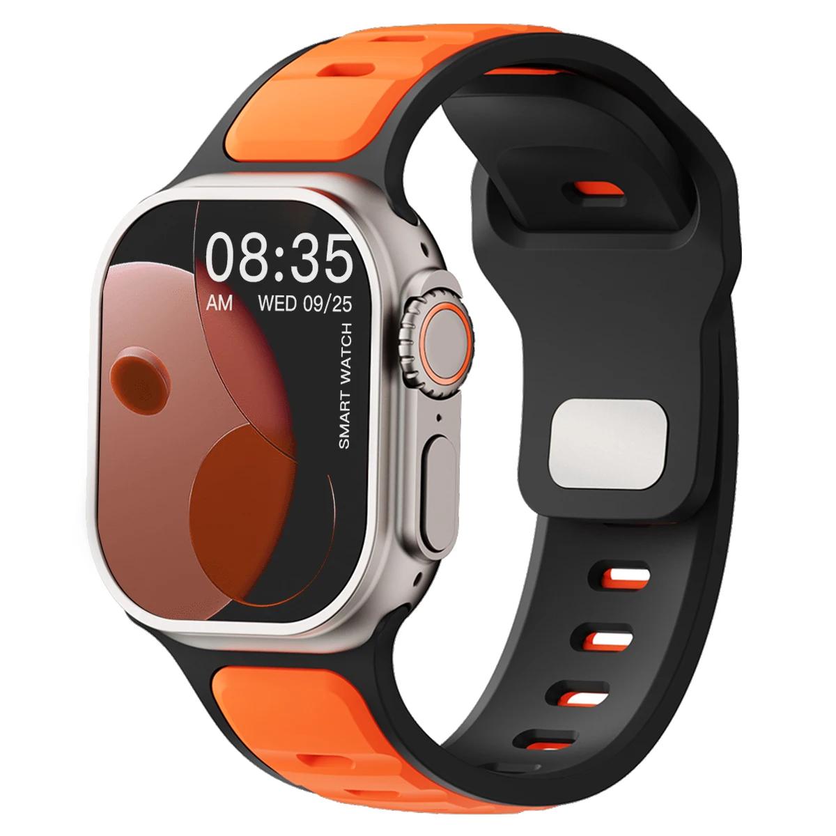 

Для Iwatch Серии 11 10 9 8 7 6 5 4 SE3 Ultra 3/2 Силиконовый Ремешок Двухцветный Спортивный Ремешок для Apple Watch 49мм 46 45 44 42 41 40мм 42mm 44mm 45mm