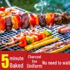 Portable Thickened Charcoal BBQ Grill for Outdoor and Household Use