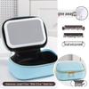 In Stock: Waterproof PU Makeup Bag with Light Design - Portable and Perfect for Travel