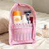 Mesh Toiletry Bag Portable Travel Cosmetic Organizer Shower Storage Pouch for Toothbrush Razor Makeup Supplies