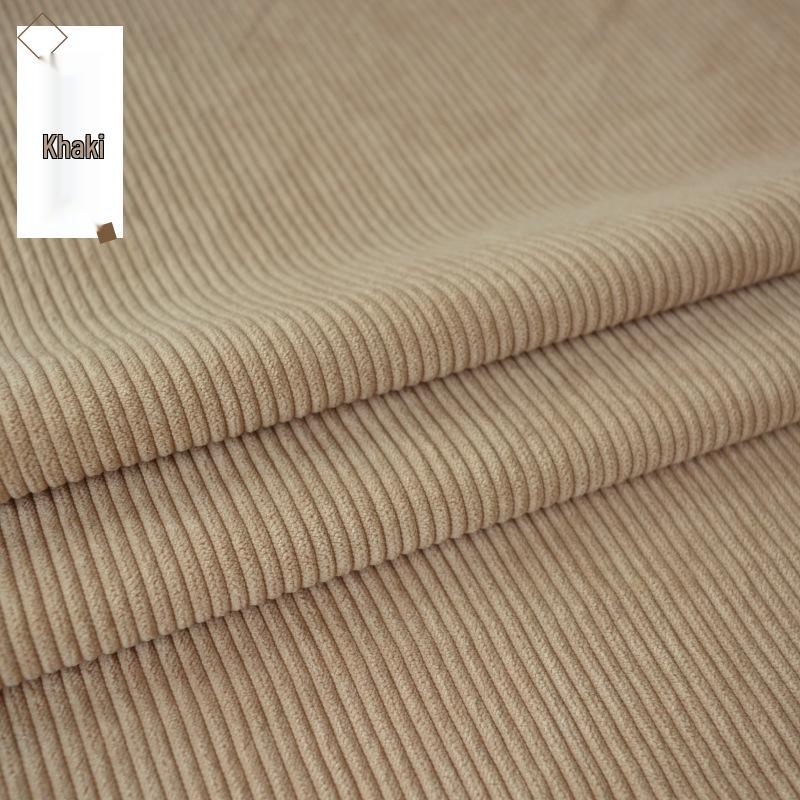 Solid-Color Ribbed Corduroy Jacket and Shirt-Smock in Silk Fabric