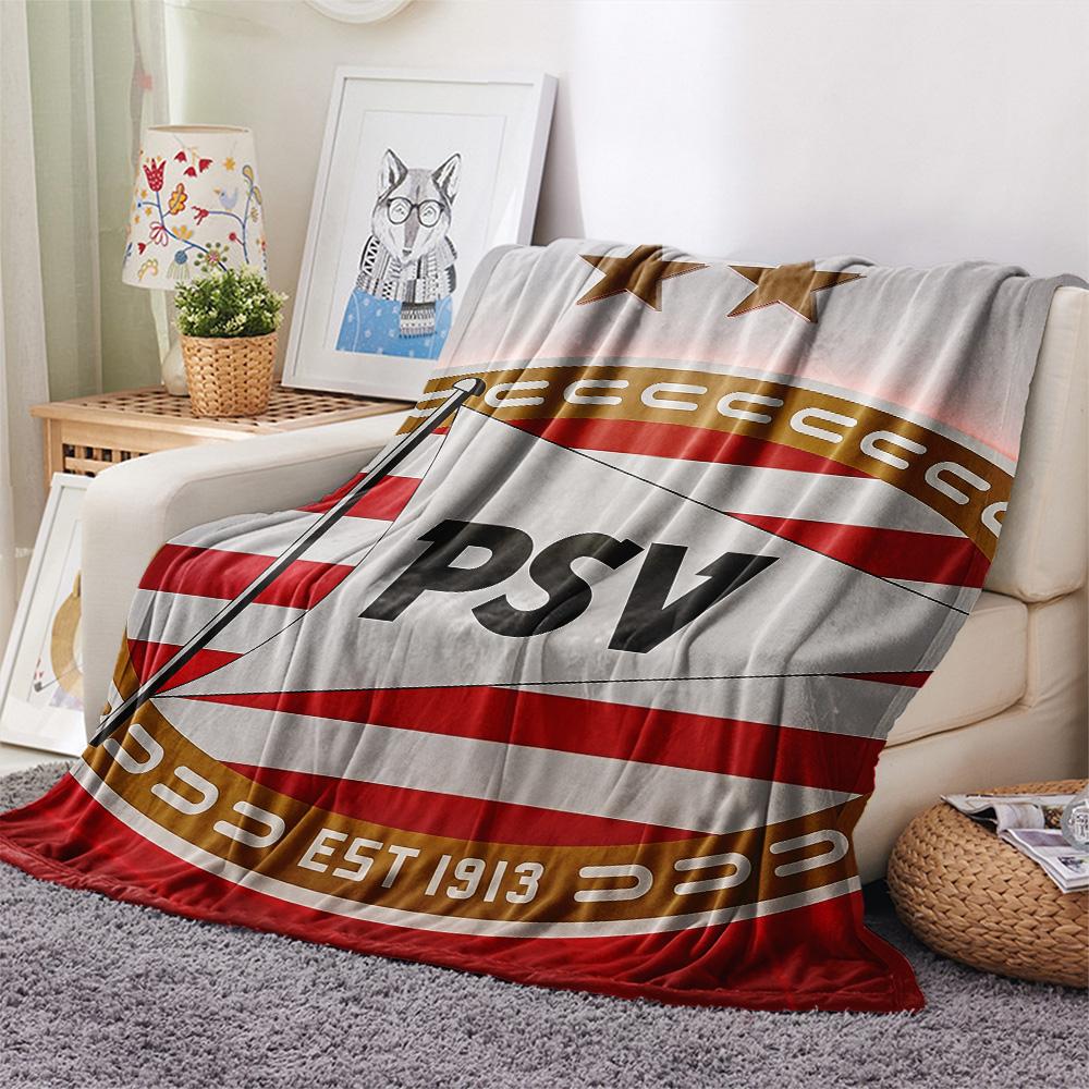 Manta de Franela con Estampado PSV Eindhoven, Alta Calidad, Cómoda para Todas las Estaciones, Decoración del Hogar, Calidez y Confort