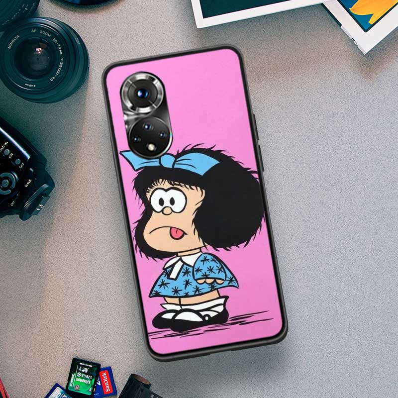 Cute M-Mafaldas Phone Case For Huawei P Smart 2021 Y5 Y6 Y7 Y9 Honor 50 20 Pro 10 10I 9 9X Y9S 8 8A 8X 8S 7S Cover