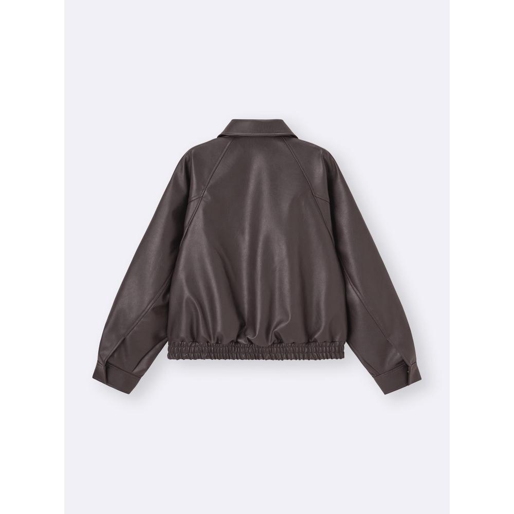 GU by Uniqlo Fake Leather Harrington Jacket Os
