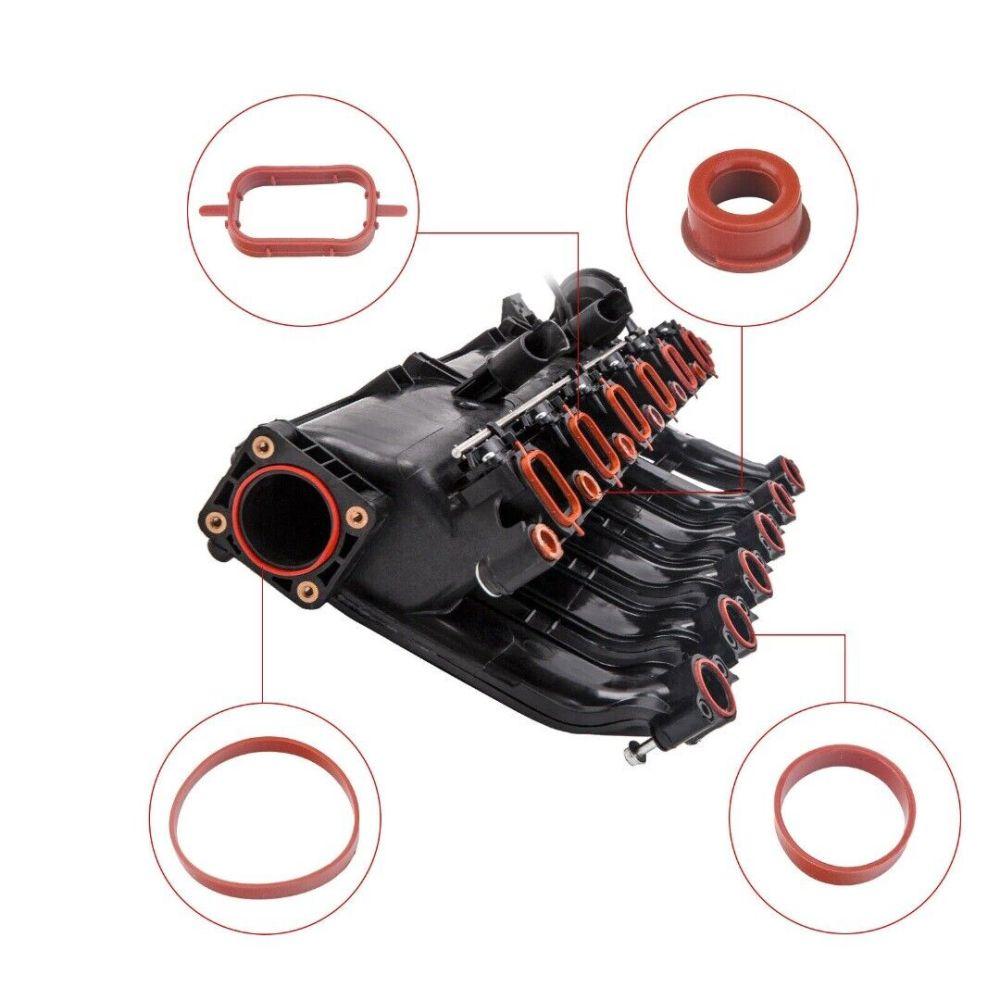 20 Stück Autoteile Zubehör Ansaugkrümmer Dichtungssatz für BMW M47 M57 E46 E53 E60 E63 E65 E87 E90 E91