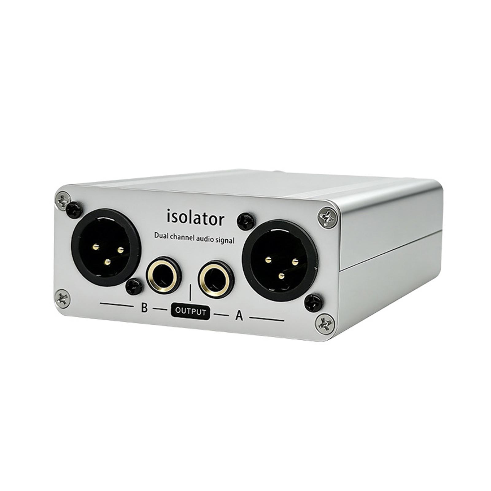 Portable Isolator Mixer Live Broadcast 3Pin 6.35MM Sound Isolator Sound Current Noise Elimination Isolator Mixer Live Broadcast 1