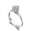 Imitation Diamond Wedding Ring, Thick Platinum Plated 5A Zircon Ring, Women'S Single Ring Gift.