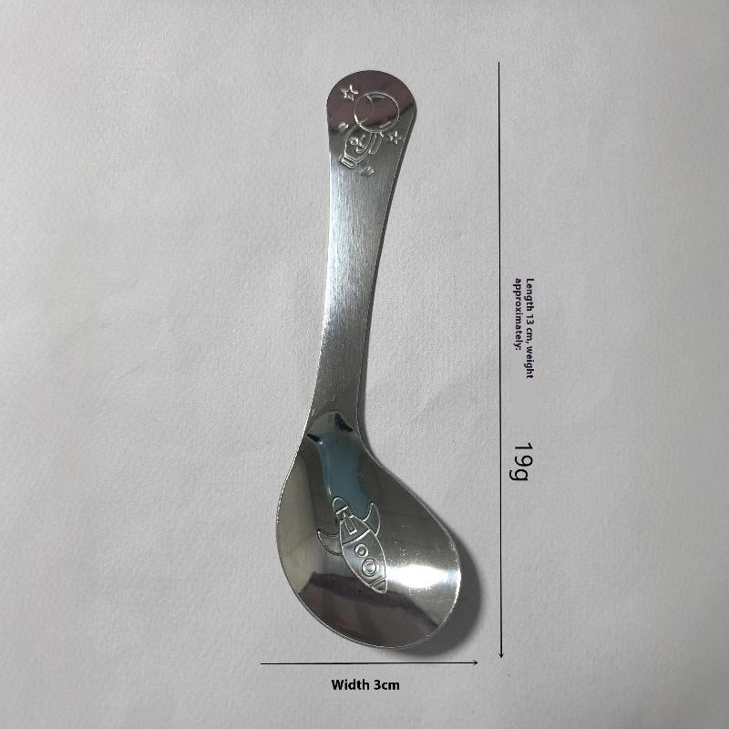 

1Pc Golden Stainless Steel Round Dessert Spoon With Long Handle Kitchen Dinner Stirring Spoons Gadgets Accessories