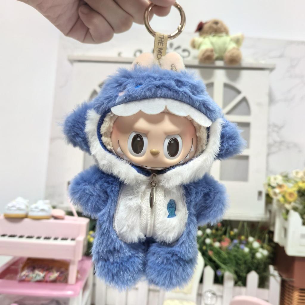 LABUBU Plush Accessories: Shark Suit Bear & Duck Sofa Pendant Replacement