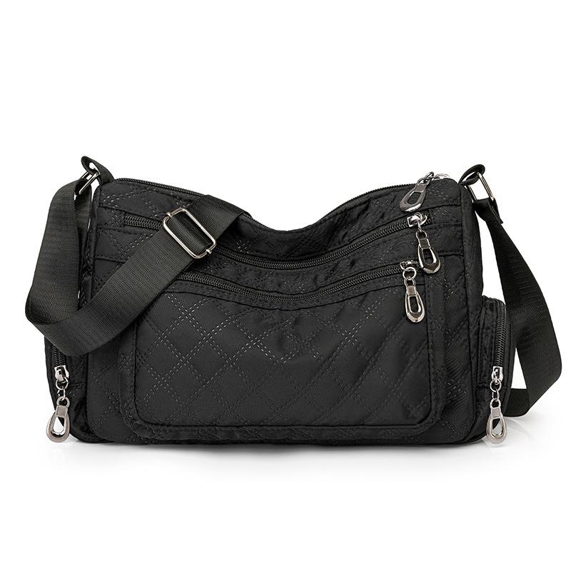 Middle-aged Woman's Embroidered Thread Bag Single-shoulder Crossbody Bag Waterproof Mom's Bag