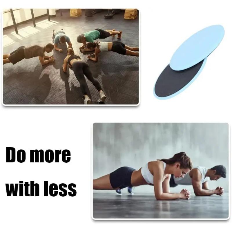 2pcs Solid Color Yoga Sliding Discs, Yoga Fitness Foot Sliding Pads, Workout Equipment For Abdominal Core Training, Body Shaping