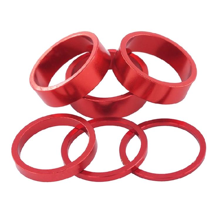 6Pcs Aluminum Alloy Bike Headsets Spacers Replacement Bicycles Front Stem Fork