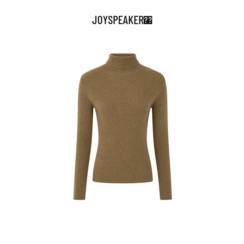 JOY SPEAKER Women's Winter Green High-Neck Knit Sweater