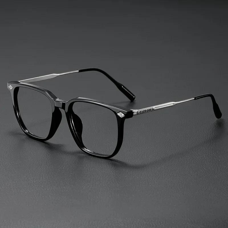 Fashion Optical Glasses Frame Women Anti Blue Light Men Business Large Square Eyeglasses Vintage Prescription Eyewear