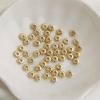 14K Gold-Filled Sunflower Charm Bracelet/Necklace Beads - Melon Pattern Spacers for DIY Jewelry