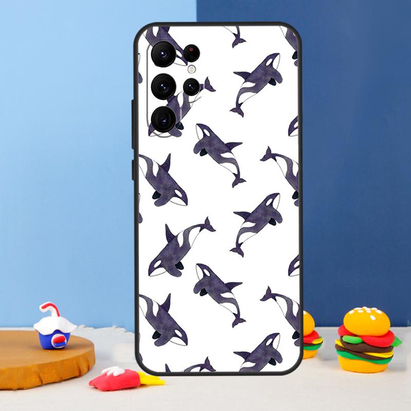 

Чехол для телефона с косатками и китами для Samsung Galaxy S25 Ultra S9 S10 S20 S22 S21 FE S23 Plus S24 Ultra Чехол Coque Galaxy S9 Plus