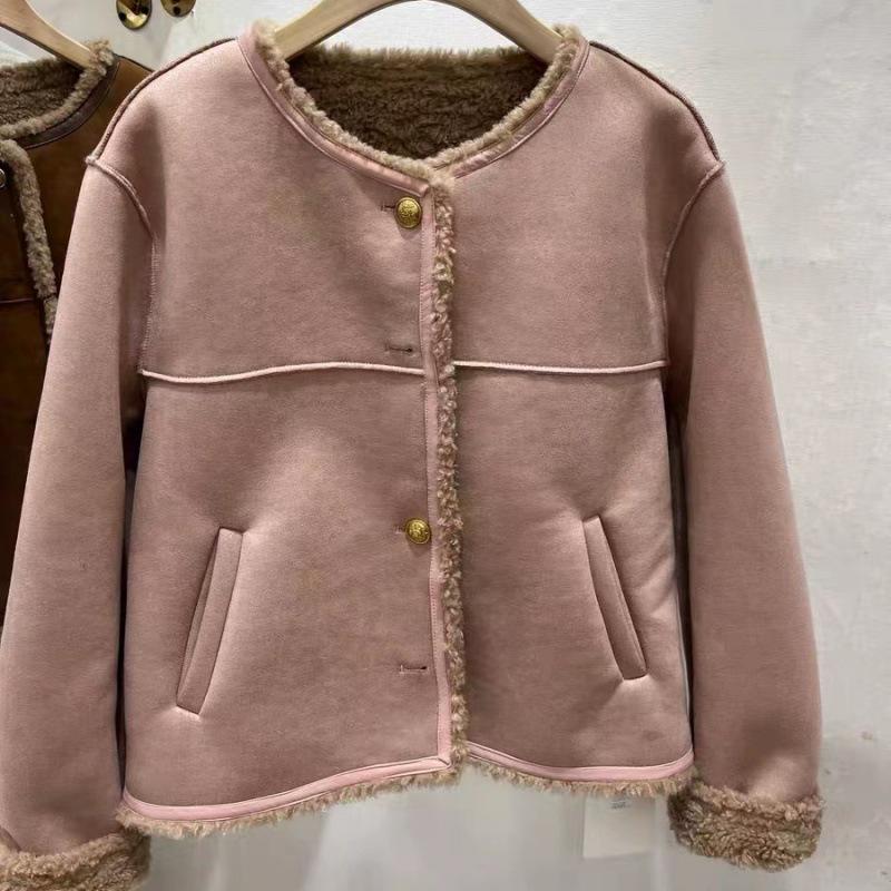 Winter 2023 Women's Short Loose Korean Style Fur Coat with Thickened Lamb Wool