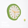 Dopamine Design Avocado Green Wall Clock Living Room Dining Table Wall Grille Clock Silent Punch-free Wall-mounted