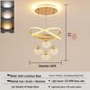 Lustră suspendată LED modernă minimalistă aurie cu 4 sfere