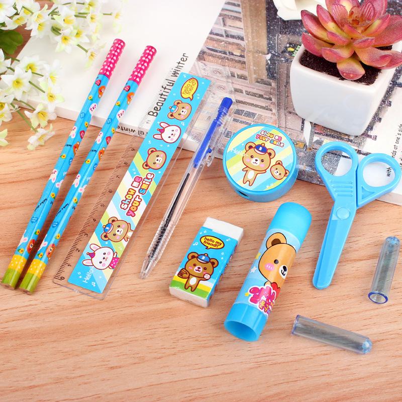 Cartoon Gift Box: Korean Stationery Set for Kindergarten & Elementary School Rewards
