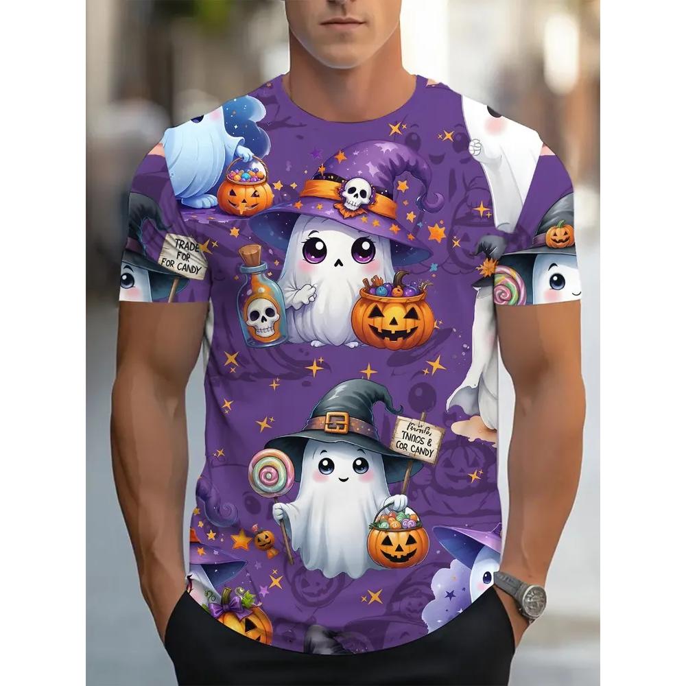 Fashion Versatile Men s Printed Comfort Top Short Sleeve Casual Soft T-Shirts Men’s XS