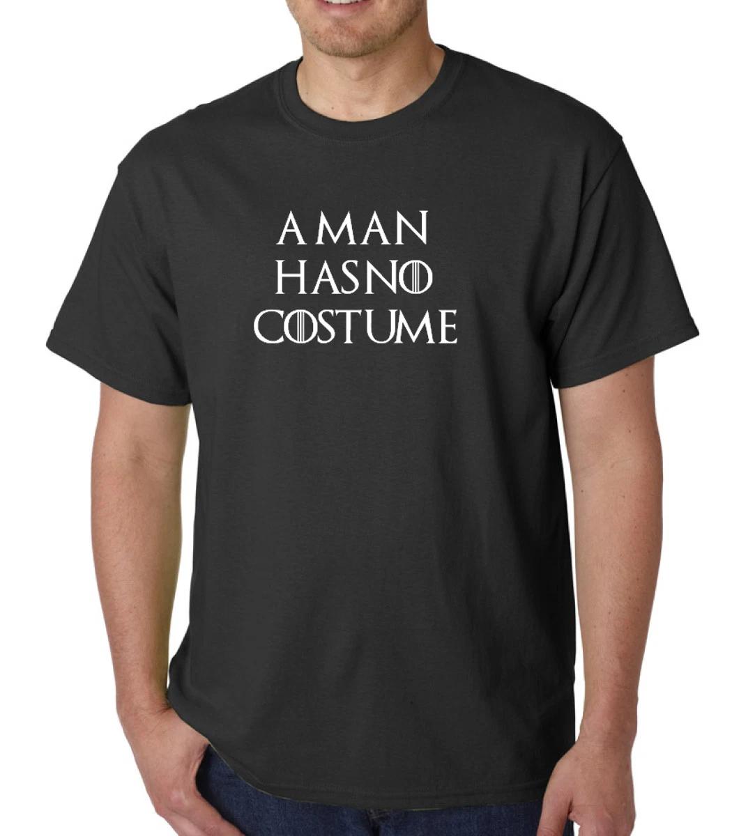 A Man Has No Costume Shirt Funny Halloween Tee Lazy Costume Party Vintage Top 3XL