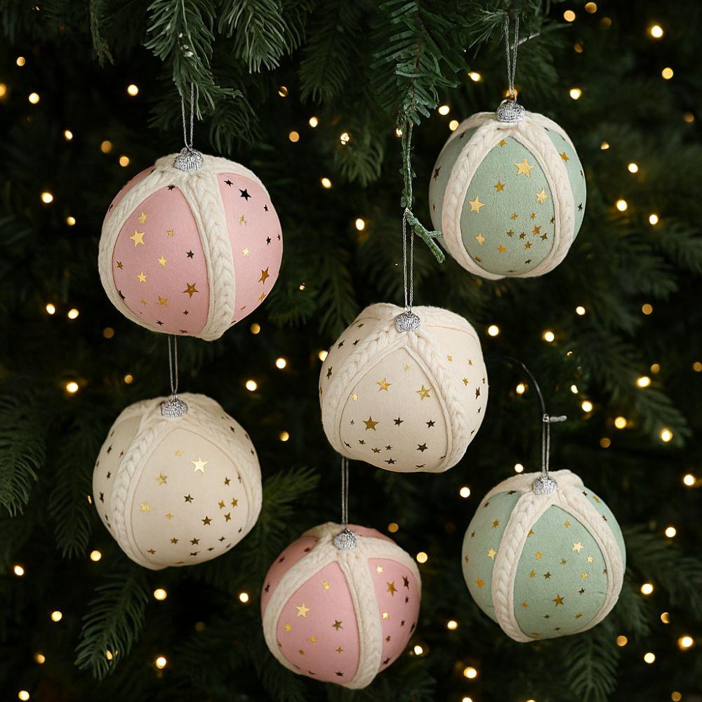 8CM Christmas Ball Ornament Shatterproof DIY Crafts Christmas Hanging Balls Foam Christmas Tree Pendant Home Decoration