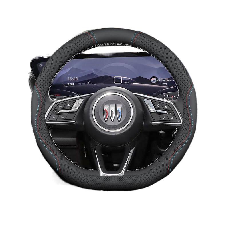 Buick Encore S Steering Wheel Cover: Anti-Slip, Odor-Free, No Sewing Required, Fits 25 Models for Interior Enhancement.