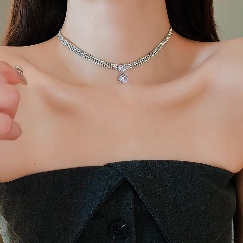 Изысканное хрустальное колье-чокер в корейском стиле для женщин и девушек, модное элегантное женское украшение со стразами для вечеринок и банкетов