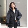 Women's winter down cotton-padded clothes Women's loose hooded cotton-padded jacket Loose versatile thickened warm jacket