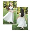 Girls Beach Summer Princess Dress Short Sleeve Solid Color