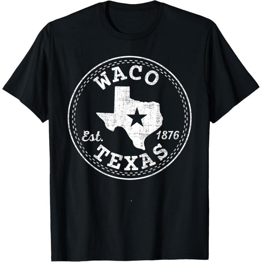 Waco Texas TX Vintage T-Shirt(1) XXXXXL чёрный