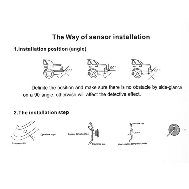 High Quality 4 Sensors LED Backlight Display Reverse Backup Radars Monitor System Parking Reverse Sensor Car Accessories