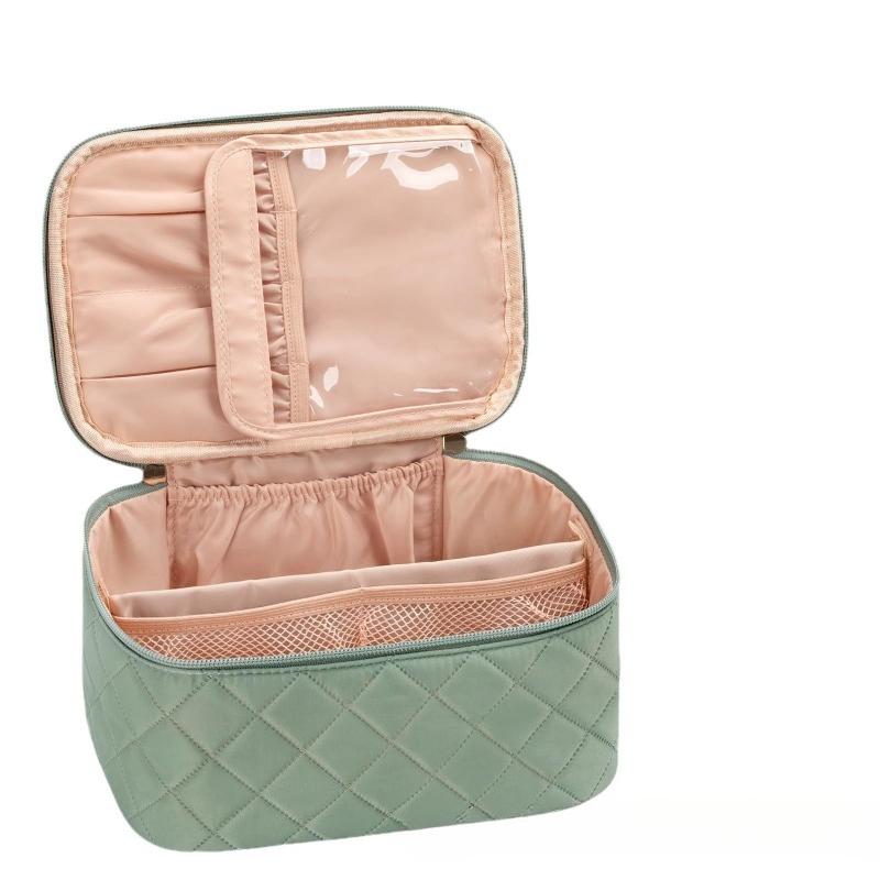 Luxury PU Waterproof Travel Cosmetic Bag Large Capacity Portable Toiletry Bag High-End Handheld Makeup Storage Organizer Bag