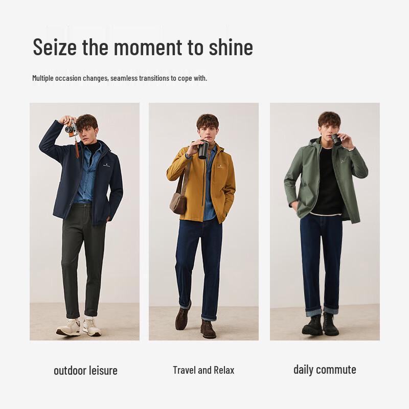 Navigare Men's Hooded Detachable Aerogel Warm Jacket