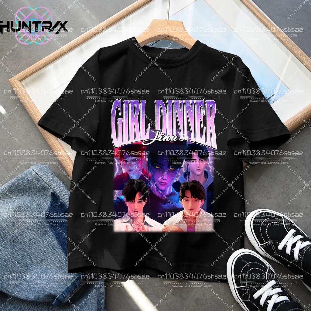 Fashion Casual Kids T-shirt KPop Demon Hunters Cool Girls Tee Top Funny Tshirt Print Kids Tees