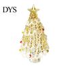 Glass Ornaments for Winter Decor Glazed Christmas Tree Figurine, Pulled Wire Desk Decor, Festive Table Centerpieces Holidays Mini Holiday Tabletop