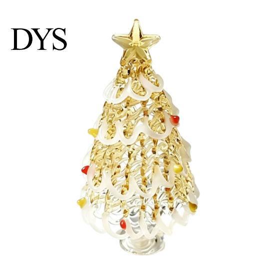 Glass Ornaments for Winter Decor Glazed Christmas Tree Figurine, Pulled Wire Desk Decor, Festive Table Centerpieces Holidays Mini Holiday Tabletop