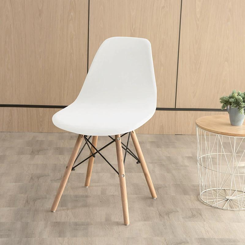 Velvet Shell Chair Cover Solid Color Stretch Armless Chair Covers Elastic Dining Seat Cover Home Hotel Party Banquet Wedding