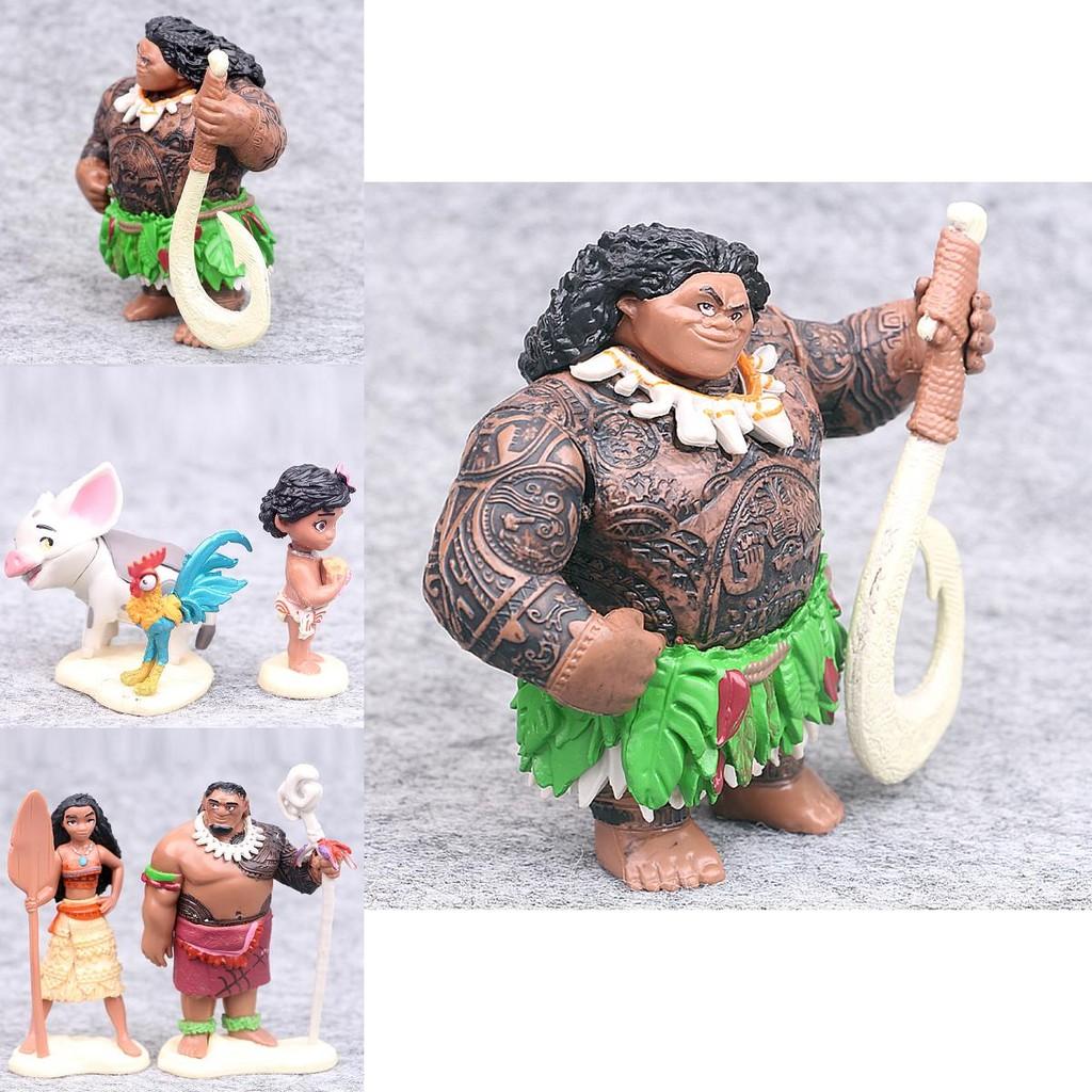 Captivating Moana 6 Pcs Action Figures Dolls Ideal For Playtime And Decoration